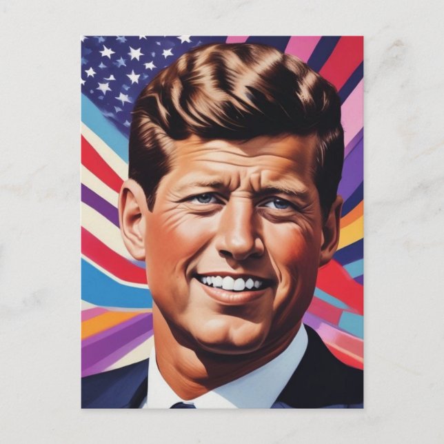 JFK John F. Kennedy Motivational Inspiration Vykort (Framsida)