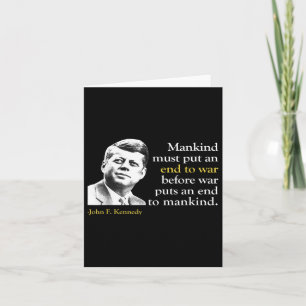 Jfk John F Kennedy President End Krig Quote Kort