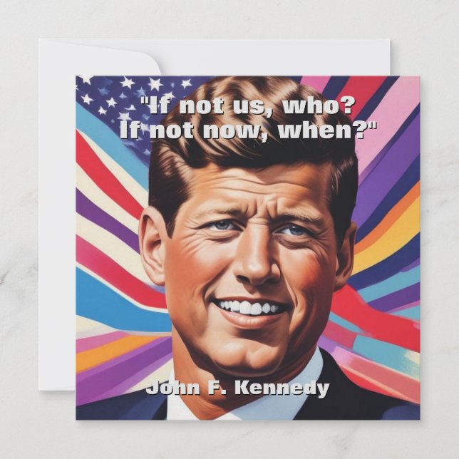 JFK John F. Kennedy Quote Motivational Inspiration (Framsida)
