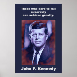JFK John F. Kennedy Quote Motivational Inspiration Poster