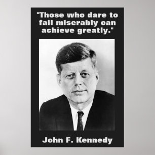 JFK John F. Kennedy Quote Motivational Inspiration Poster