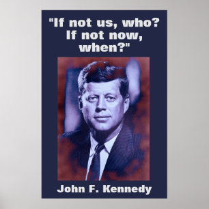 JFK John F. Kennedy Quote Motivational Inspiration Poster