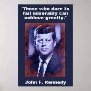 JFK John F. Kennedy Quote Motivational Inspiration Poster