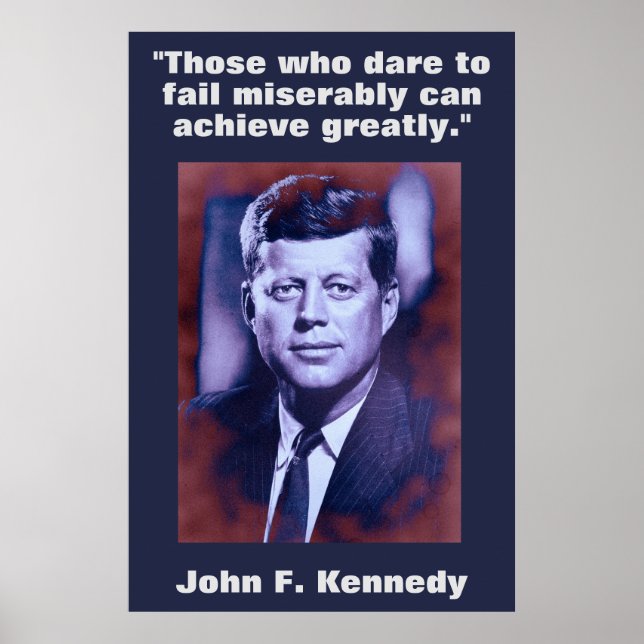JFK John F. Kennedy Quote Motivational Inspiration Poster (Framsidan)