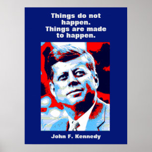 JFK John F. Kennedy Quote Motivational Inspiration Poster