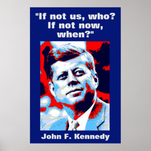 JFK John F. Kennedy Quote Motivational Inspiration Poster