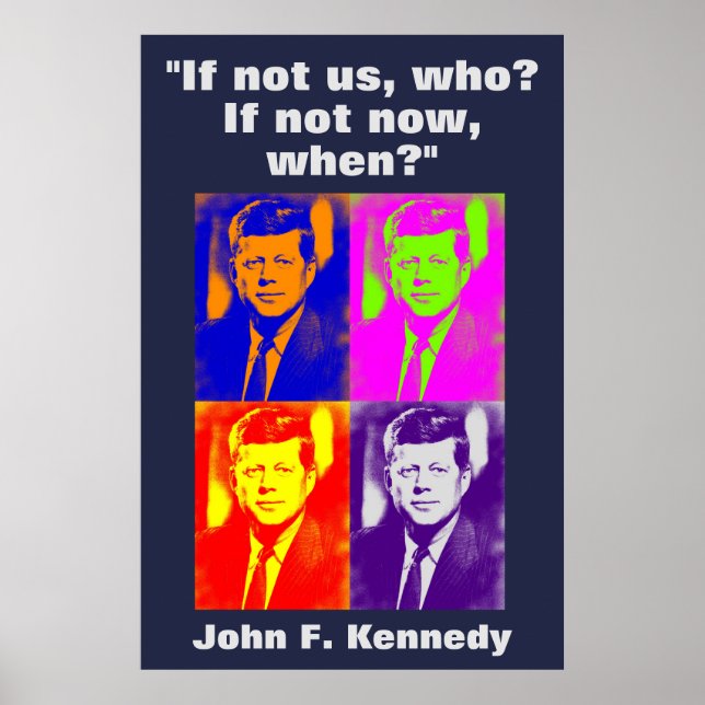 JFK John F. Kennedy Quote Motivational Inspiration Poster (Framsidan)