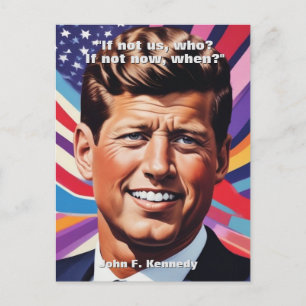 JFK John F. Kennedy Quote Motivational Inspiration Vykort
