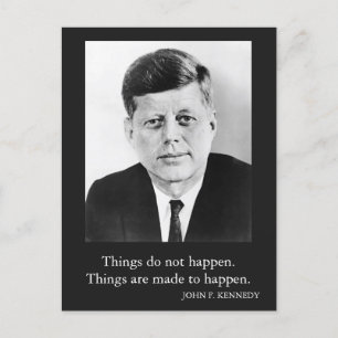 JFK John F. Kennedy Quote Sak förekommer inte Vykort