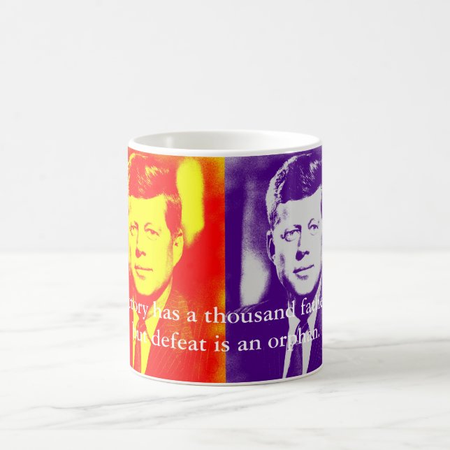 JFK John F. Kennedy Quote Victory Kaffemugg (Center)