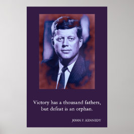 JFK John F. Kennedy Quote Victory Poster