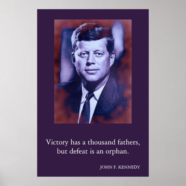 JFK John F. Kennedy Quote Victory Poster (Framsidan)
