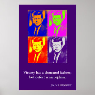 JFK John F. Kennedy Quote Victory Poster