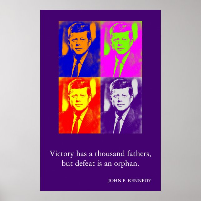 JFK John F. Kennedy Quote Victory Poster (Framsidan)