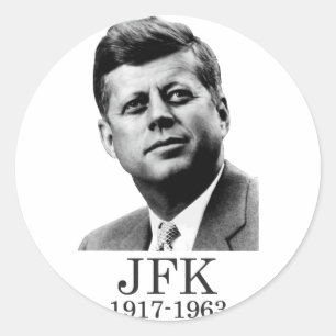 JFK - John F. Kennedy Runt Klistermärke