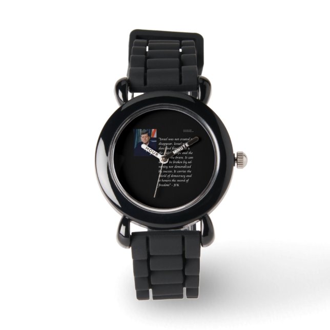 JFK & Kända Israelcitat Watch Armbandsur (Framsida)