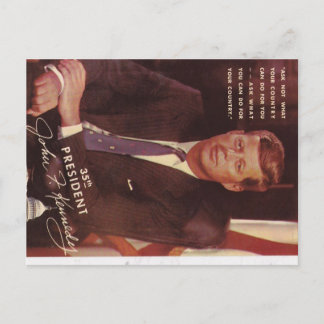 JFK Kennedy President Vykort