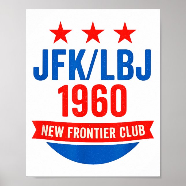 Jfk Lbj 1960 New Frontier John F Kennedy Campaign  Poster (Framsidan)