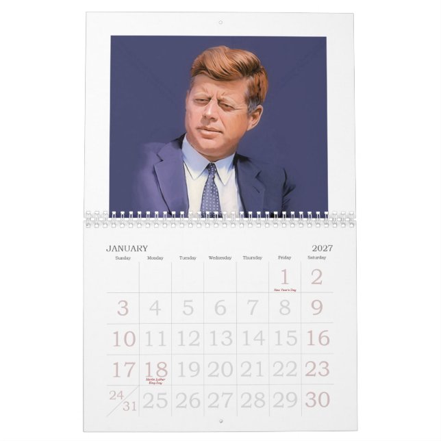 JFK MINDES 1963 - 2013 KALENDER (Jan 2027)