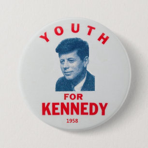 JFK-minnesmärken klämmer fast 1958 Knapp