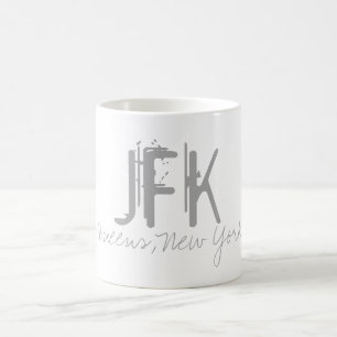 JFK New Yorks flygplatstypsnitt Kaffemugg