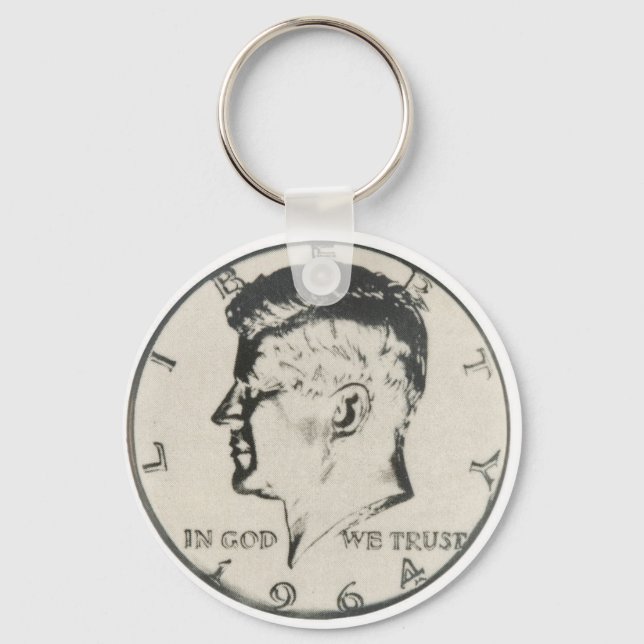 JFK-nyckelkedja i halvdollar Nyckelring (Framsida)