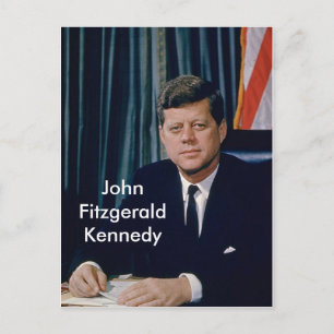 JFK officiell porträtt från offentlig domän Vykort