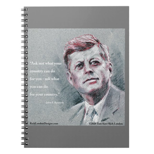 JFK & Quote spiral Anteckningsbok (Framsidan)