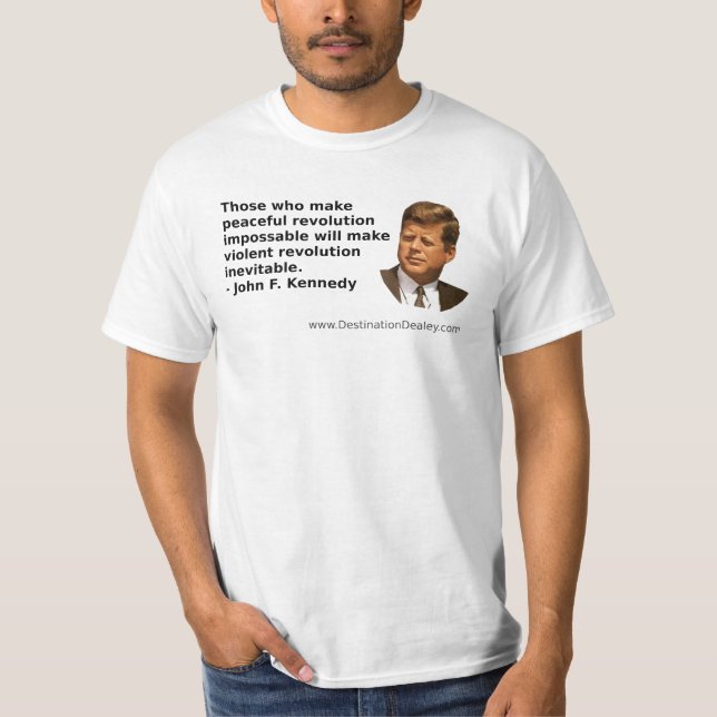 JFK-revolutioncitationstecken Tee (Framsida)