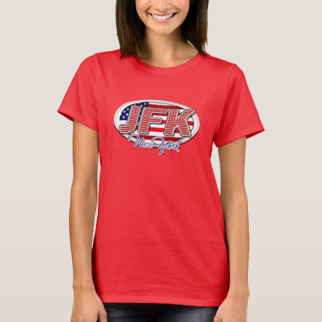 JFK:s flygplatskod T-Shirt (Framsida)