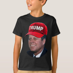 Jfk som bär Trump-hatt Roligt John F Kennedy-meme T Shirt
