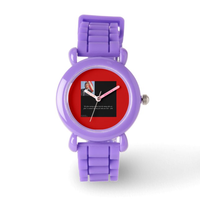 JFK Sparar Rik/Dålig offertbevakning Armbandsur (Framsida)