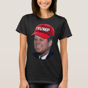 Jfk Wearing Trump Hat Funny John F Kennedy Meme Gr T Shirt