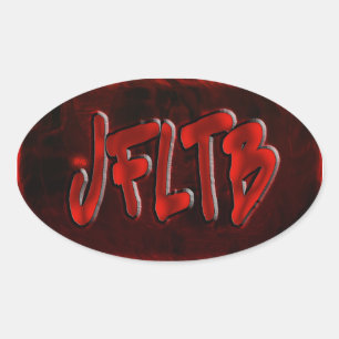 Jfltb! Ovalt Klistermärke