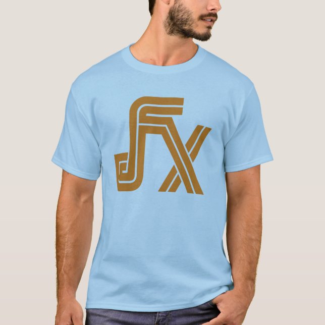 JFX-blåttT-tröja (den orange logotypen) Tröja (Framsida)
