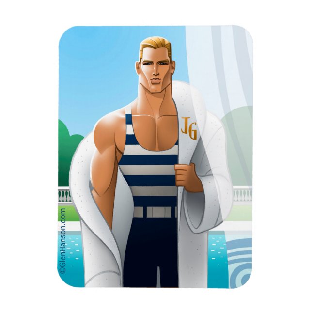 "JG" Premium Flexi Magnet av Glen Hanson (Vertikal)