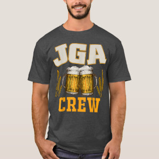 JGA Crew med öl till möhippan till bruden T Shirt