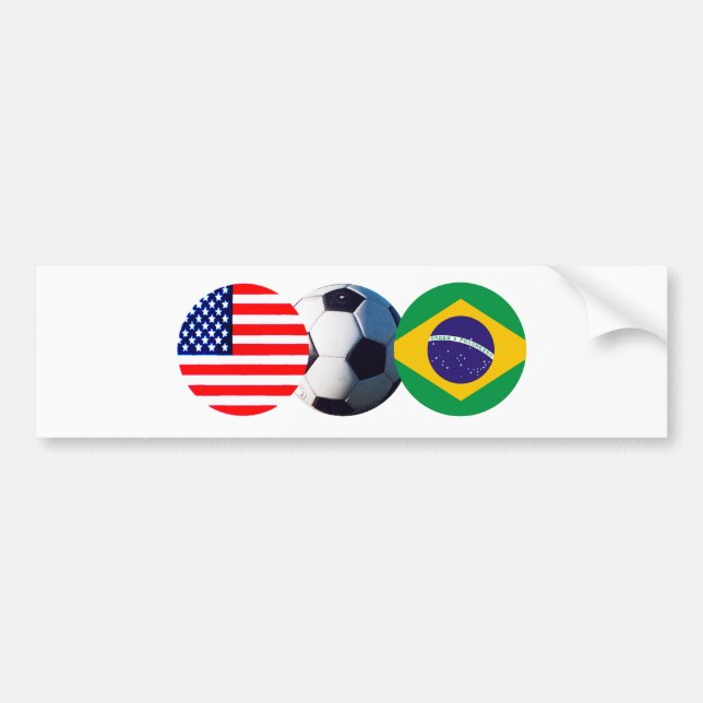jGibney för fotbollboll Brasilien & USA Bildekal (Framsidan)