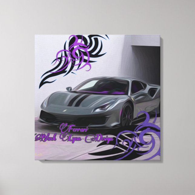 Jhgf oil Black Lyon design Canvastryck (Framsida)