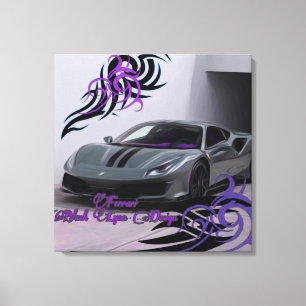 Jhgf oil Black Lyon design Canvastryck