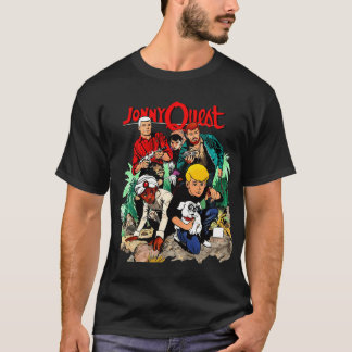 JHONNY QUEST RETRO ANIMERAD ILLUSTRATION flicka T Shirt