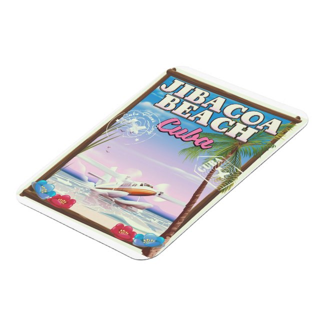 Jibacoa strand Cuba-reseaffisch Magnet (Vänstra Sidan)