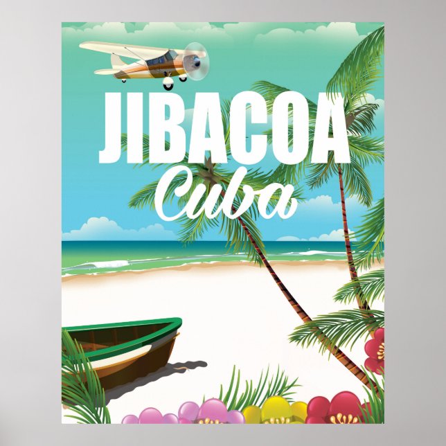 Jibacoa strand semesterplansaffisch poster (Framsidan)