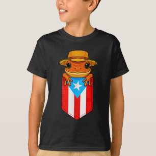 Jibaro Coqui Frog Puerto Rico Flagga Boricua Cket T Shirt