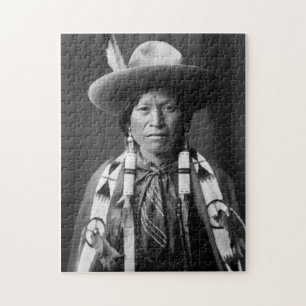 Jicarilla Apache Cowboy - Edward S. Curtis 1905 Pussel