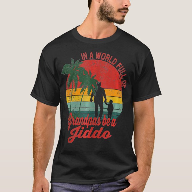 Jiddo Arab Grandfather Arabi Grandpa Pappor Da T Shirt (Framsida)