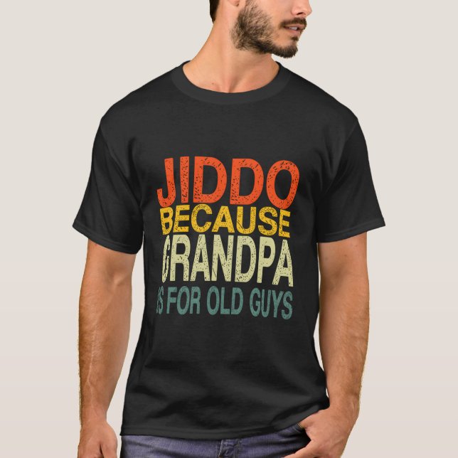 Jiddo Arab Grandpa Arabiska Fars dag T Shirt (Framsida)