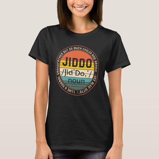 Jiddo Noun Definition Arabiska Grandfather Far D T Shirt (Framsida)