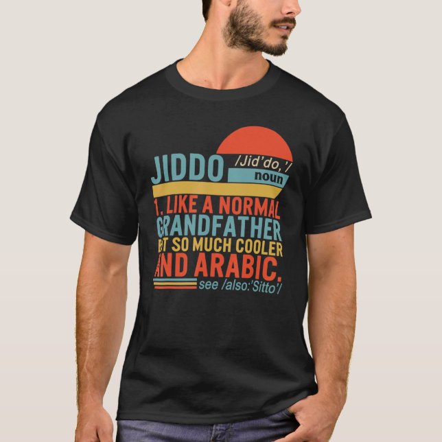 Jiddo Noun Definition Arabiska Grandfather Far D T Shirt (Framsida)