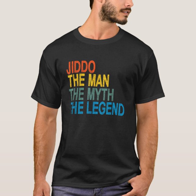 Jiddo The Man the Myth of the Legend Arabiska Far  T Shirt (Framsida)